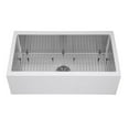 thumbnail image 3 of Ancona Encastrée 33 Pouces Bol Simple Style Ferme Tablier avant Évier de Cuisine en Blanc et Acier Inoxydable, 3 of 8