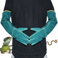 thumbnail image 1 of Guantes para manipulación de animales YUNYI BRAND antimordeduras y antiarañazos para perros gatos loros serpientes lagartos reptiles animales salvajes color azul tamaño 62 cm, 1 of 8