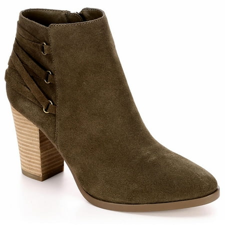 Michael By Michael Shannon Kelsey High Heel Ankle Bootie Shoes Olive US 9.5