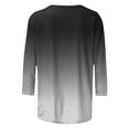 thumbnail image 5 of Bovxnpu 3/4 Length Sleeve Womens Tops, Cotton Casual Tunic Tops for Women Loose Dressy, Fashion Women's Casual Print Round Neck 3/4 Sleeve T-shirt Blouse L, 5 of 6