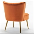 thumbnail image 5 of Uspridefurniture Sauter 23.2" Wide Mid-Century Modern Microfiber Accent Chair, Orange Red, 5 of 5