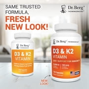 Dr. Berg D3 & K2 Vitamin Supplement - D3 K2 10,000 IU , 120 Capsules