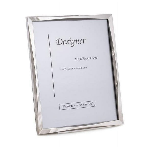 Bey-Berk International SF113-12 8 x 10 in. Silver Tone Picture Frame with Easel Back