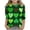 Green, variant on BaoFuBaoMei 3/4 Sleeve Fall Tops for Kids Girls St Patricks Day Green Shirt Slim Crew Neck Outfits for Irish Festival Themed Party
