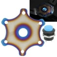 thumbnail image 3 of Cubierta del botón de la bocina del volante Modificación universal ABS Metal para 6 pernos Racing CarBlue Jadeshay A, 3 of 8