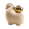 thumbnail image 2 of Figura de caballo de cerámica, escultura animal, dibujos animados, decoración creativa para el hogar moderna Estilo A, 2 of 9