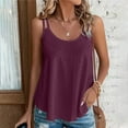 thumbnail image 2 of Lovskoo Eyelet Summer Tops for Women 2024 Tank Tops U Neck Sleeveless Tank Top Solid Color Casual Trendy Top Purple, 2 of 7