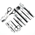 thumbnail image 3 of Kit de 8 piezas para recortar cejas, tijeras para cejas, pinzas faciales, juego de cepillos para pestañas, herramientas de maquillaje, 3 of 5