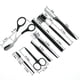 thumbnail image 3 of Kit de 8 piezas para recortar cejas, tijeras para cejas, pinzas faciales, juego de cepillos para pestañas, herramientas de maquillaje, 3 of 5