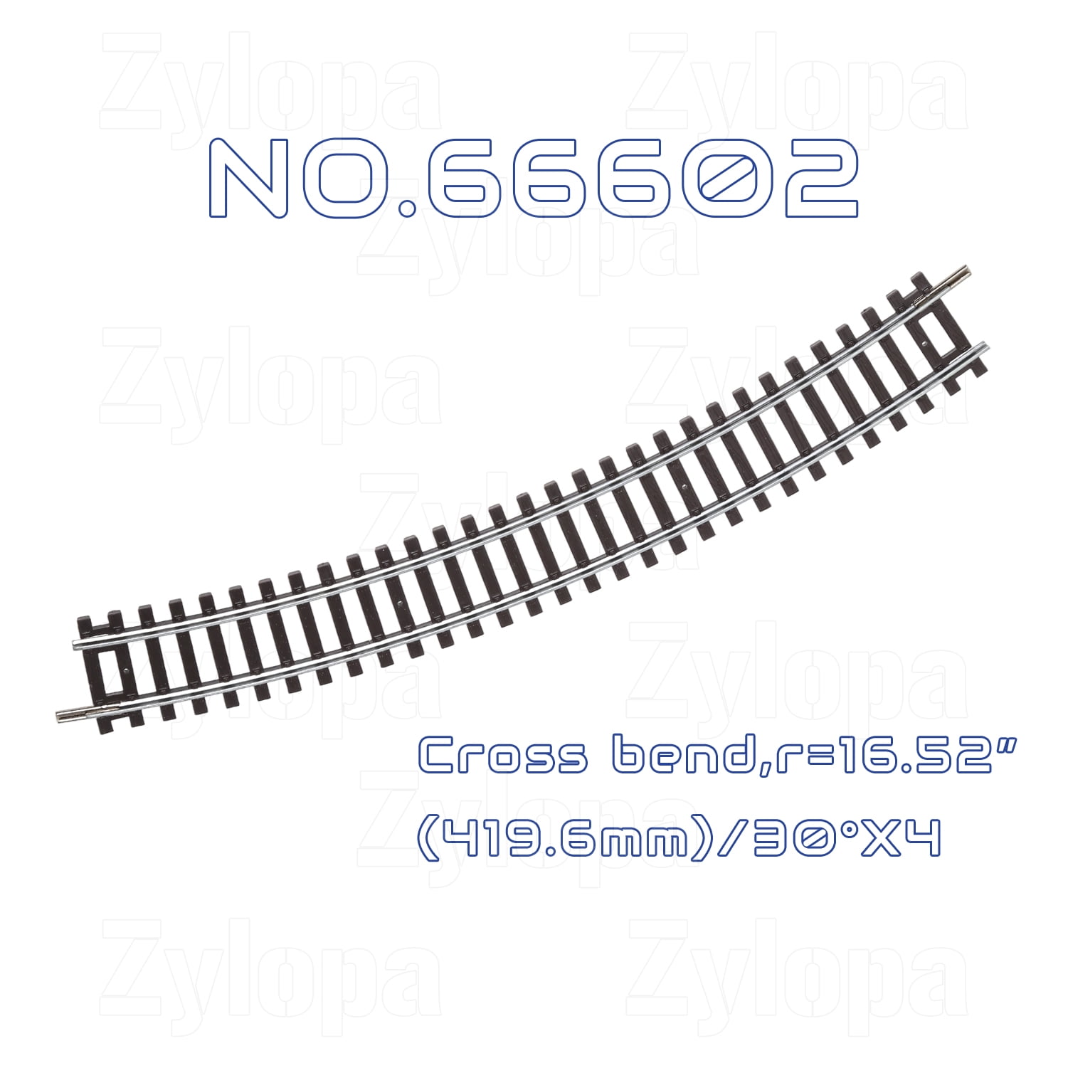 Zylopa HO Scale Nickel Silver Track with Wood Ties – Set of 4 Realistic Model Railroad Tracks- R366602