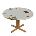 thumbnail image 3 of HAOXIT Happy Autumn Round Fall Leaf Harvest Table Cloths Polyester Fabric Thanksgiving Fall Leaf Table Cover for Dining Room Autumn/Fall 38-42, 3 of 8