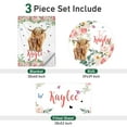 thumbnail image 3 of Kainsy Personalized Baby Crib Bedding Set - Custom Name Highland Cattle Design 3 Pcs Set - Soft Blanket, Fitted Sheet, Room Rug for Newborns Boys Girls(30"x40"), 3 of 9