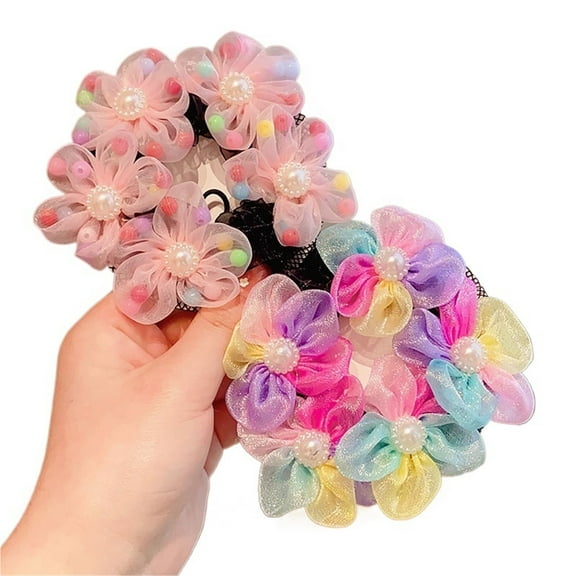 Girls dance hairnet dance exam ballet Latin hair net bib head coiffure artifact headdress