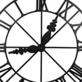 thumbnail image 3 of Benjara 46" Faux Clock Wall Decor- Round- Vintage Style- Matte Black Finish, 3 of 6