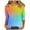 Multicolor#01, variant on Ombre Shirts for Women Casual 3/4 Sleeve Round Neck Tie Dye Gradient Print Pullover Tops Loose Lightweight Comfy Tunic Tees Blouse Multicolor#02 L