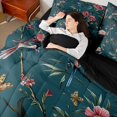 thumbnail image 4 of Castle Fairy Animal Birds Butterflies Twin Bedding Sets 7-Piece for Boys Girls,Chic Floral Flowers Bedding Comforter Set Microfiber,Vintage Aesthetic Breathable Sheet Sets,Luxury Bedroom Decor, 4 of 8