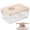 L-8.07*6.37*3.94inch, variant on Hamster Sand Bath Box, Transparent Acrylic Small Animal Shower Bath Tub with Wood Lid, Digging Sand Container Cage Accessories for Gerbils, Mice, Hedgehog