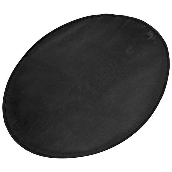 DINHEAROM 1Set Fire Pit Mat Black Round for Picnic 29.87x29.87in