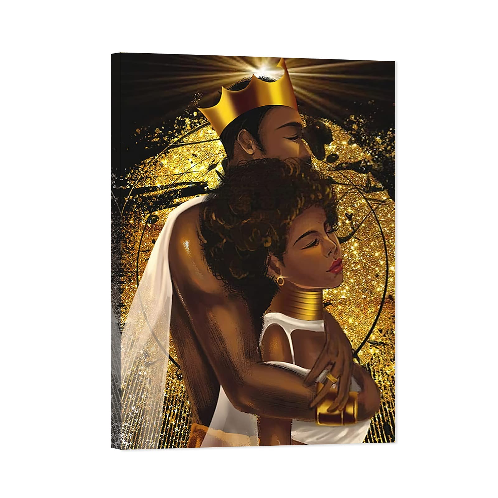 Tenture Murale Black King Afro Man - Décor Africain Américain, 100% Polyester, Multicolore, Neuf