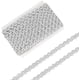 thumbnail image 1 of Cinta de trenza metálica plateada de 11 yardas (1 metro) por yarda - 0,4" (1 cm) de ancho, borde ondulado de poliéster, trenza tejida, 1 of 9