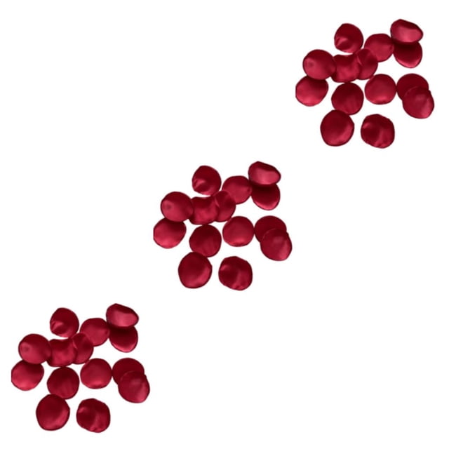 Inteprter 200pcs / set Flores artificiales ecológicas - Para decoraciones de cumpleaños y bodas Bajo mantenimiento B18Rojo oscuro Type1 NO1