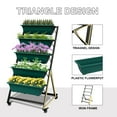 thumbnail image 4 of EURO SAKURA Vertical Garden Raised Bed 5Tier Freestanding Elevated Garden Planter Box with Wheels, Green 51.18IN height, 4 of 7