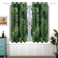 thumbnail image 2 of Leaves Green Black Out Curtains Aesthetic for Bedroom Living Room Sliding Glass Doors Kitchen Windows 2 panels set, 2 of 5