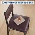 thumbnail image 4 of Dining Table Set for 4, Kitchen Table with 2 Upholstered Chairs and Bench, Wood Kitchen Dining Room Set, for Small Space, Apartment, Home, Kitchen, Retro Brown, 4 of 7