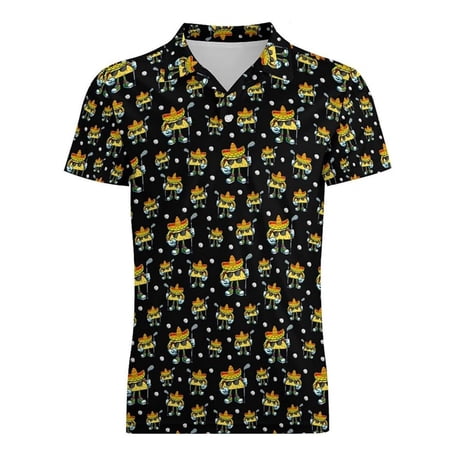 Rhuody Boys T Shirt Crewneck Cartoon Prints Tee Short Sleeved Tops Summer T Shirts Trend Clothes 7-8 Years Black