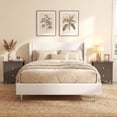 thumbnail image 5 of ELLEGNT 1 PCS Modern Nightstand with Storage 2 Drawers and Support Legs for Bedroom White, 5 of 9