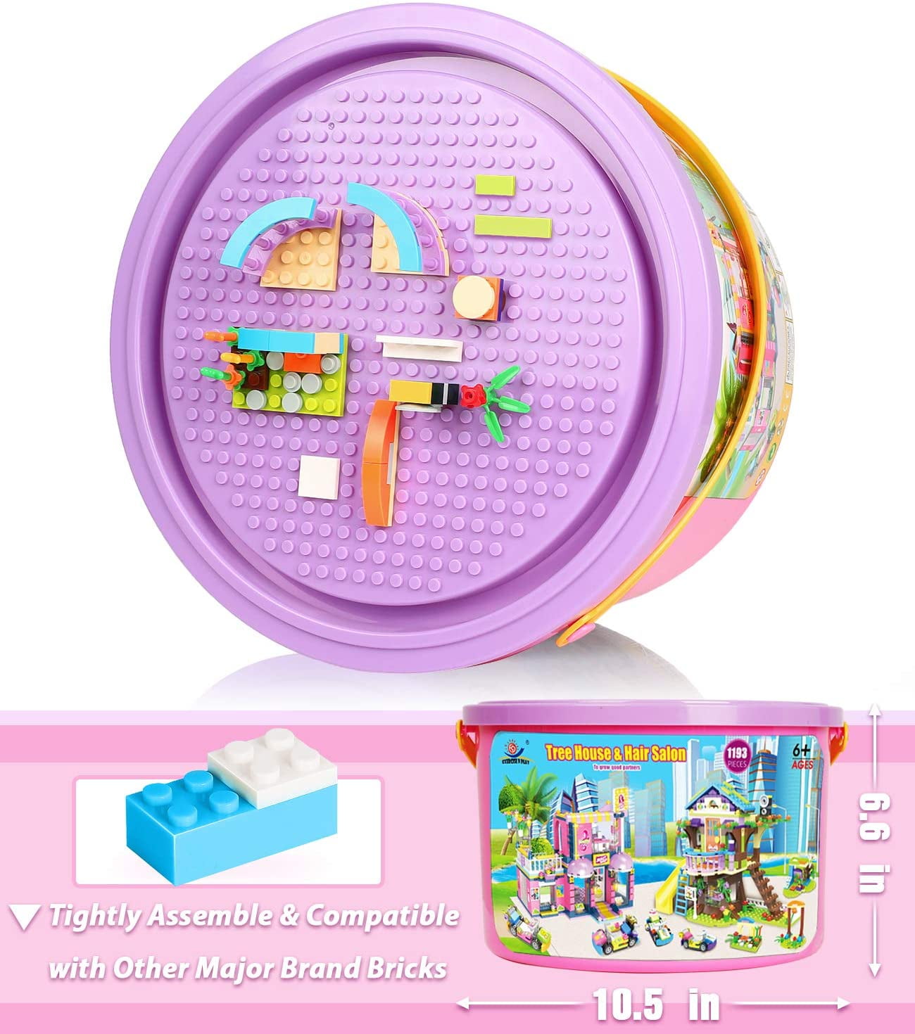Friends Building Blocks Kit, 1193 Pcs ENP Building Toy for Kids, Tree House Hair Salon Stem Toy, Gifts for Boys Girls Ages 6-12