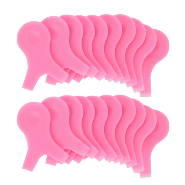 20 cepillos para levantamiento de pestañas en forma de Y, peine para injerto de pestañas, rizador, herramienta antideslizante para permanente de pestañas (rosa)