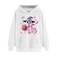 thumbnail image 4 of Ghost Print Hoodies for Womens Thermal Polar Soft Fleece Sweatshirt Long Sleeve Blouses Fall Winter Outfits Clothes with Pockets, 4 of 4