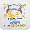 thumbnail image 4 of Inktastic I Love My Mom to the Moon and Back Cute Sheep Boys or Girls Baby Bib, 4 of 4