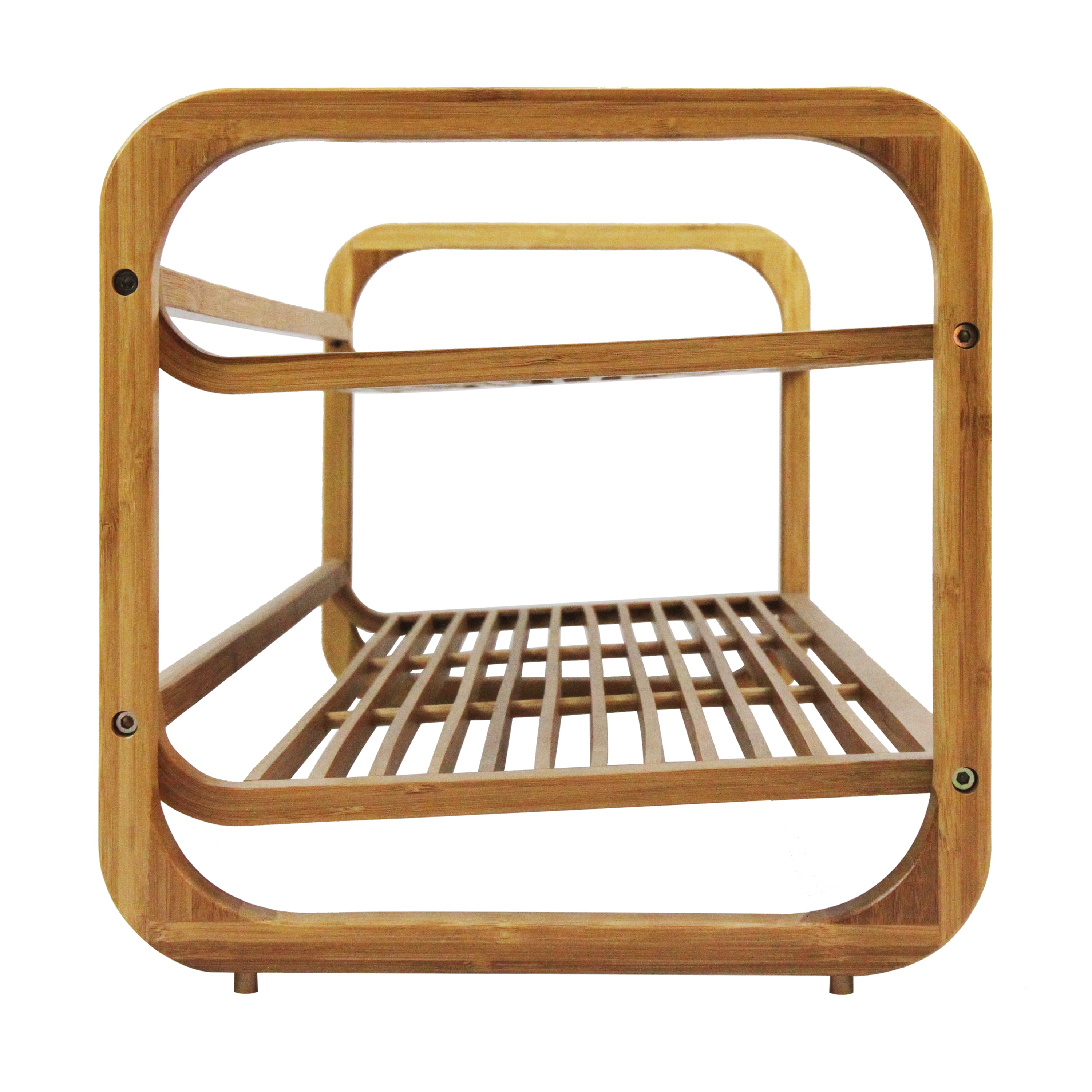 Oceanstar 2-Tier Bamboo Shoe Rack, Holds 6 to 8 Pairs of Shoes, 29.5 in. L x 13 in. W x 13.5 in. H, Natural Color