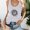 White, variant on wendunide tank top for women Women's Fashion Loose Sun Moon Series Printed Sleeveless Tank Blouse Top Womens Tanks Black XL