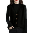 thumbnail image 4 of Niaviben Sweater Vest Women Lightweight Sweaters for Women Sleeveless Sweater Tops for Women Winter Coats for Women Sleeveless Vest Winter Coat Women Winter Coats Black L, 4 of 4