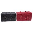 thumbnail image 4 of OULII 2Pcs Mini Suitcase Wooden Case Red For Collectors Home Decoration, 4 of 8