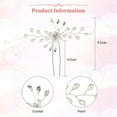 thumbnail image 2 of 4 Pieces Pearl Crystal Bridal Hair Pins, Elegant Crystal Flower Shape Wedding Hairpin for Bridal Bridesmaid, Hair Piece Accessories for Women Girls, 2 of 5