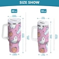 thumbnail image 6 of Yayeee 40oz Stainless Steel Tumbler with Straw and Handle Double-Wall Insulated Travel Water Bottle, Purple Halloween, 6 of 8