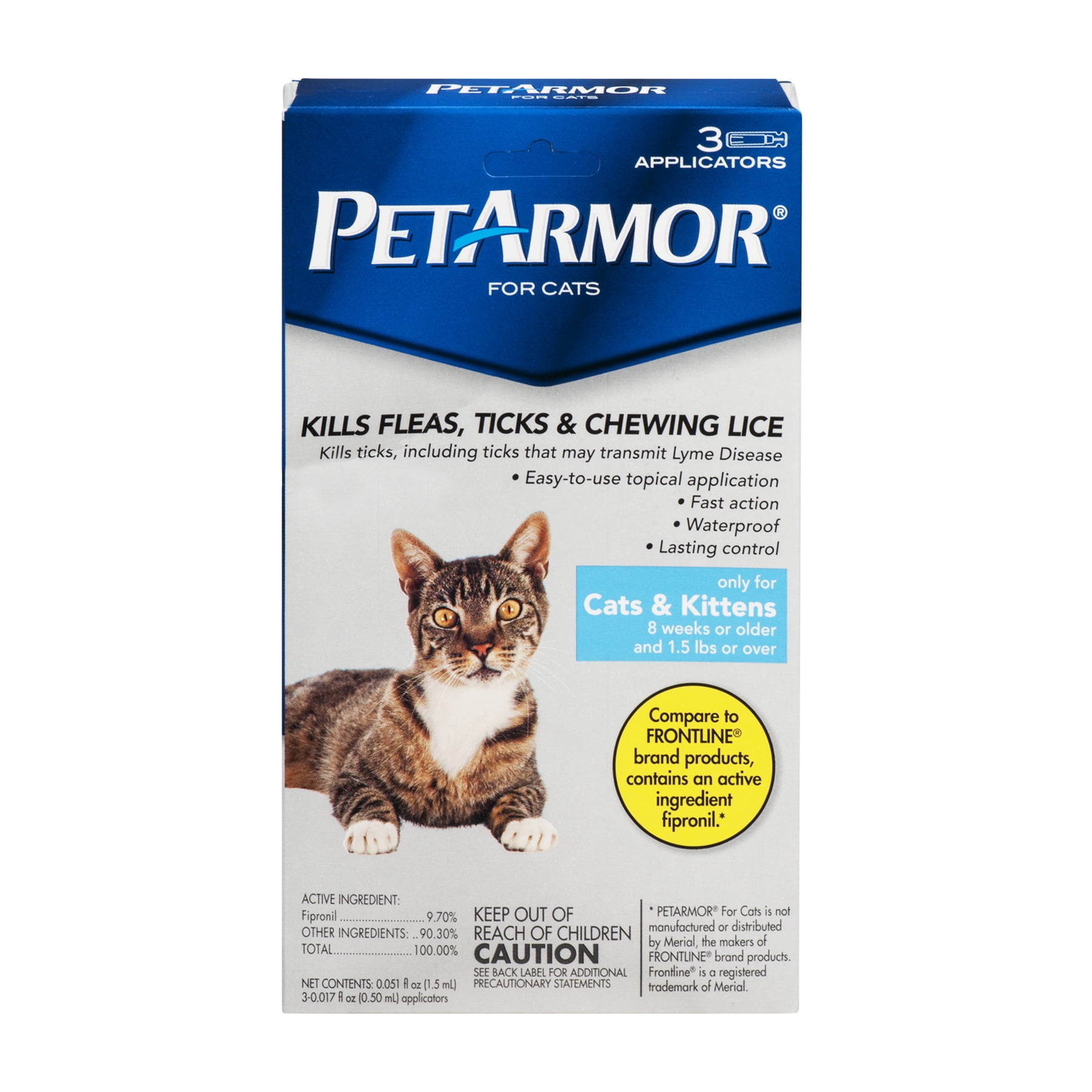 PetArmor Flea & Tick Protection for Cats & Kittens, 3 Applicators