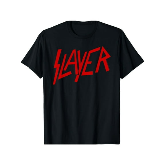 Slayer Official Classic Logo T-shirt - black, crew neck, short sleeve, casual & Fitness