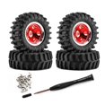 thumbnail image 2 of Xuanheng 4 Pcs Roues et Pneus de Voiture RC 1/30 Pcs de Rechange Portables Remplacement pour SCX30 Rouge, 2 of 8