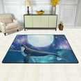 thumbnail image 2 of SKYSONIC 72x48in Summer Whale Moon Area Rug, Ocean Sea Mysterious Non-Slip Floor Carpet for Indoor Living Dining Room and Bedroom Area, 2 of 7
