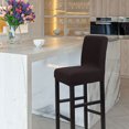 thumbnail image 1 of PiccoCasa Stretch Bar Stool Covers for Counter Short Back Chair Slipcovers Dark Brown 1, 1 of 8