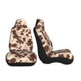 thumbnail image 4 of Car Seat Covers Are Protected From Dust And Spillage And Elastic Straps Are Easy To Install For Easy Car Suv Truck Delivery Brown Cow Pattern 2 Pcs, 4 of 8