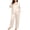 White, variant on NominalSnug Plus Size Satin Pajamas for Women Round Neck Long Sleeve Top Wide Leg Pants with Pockets Comfy Sleepwear