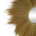 thumbnail image 5 of DecMode 45" x 45" Brown Tribal Inspired Sunburst Grass Wall Mirror with Coiled Rope Center, 5 of 14