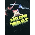 thumbnail image 2 of ShirtBANC Meow Wars Cute Cat Meme Kids Shirt Kitty Light Sword Fight Tee, 2 of 2