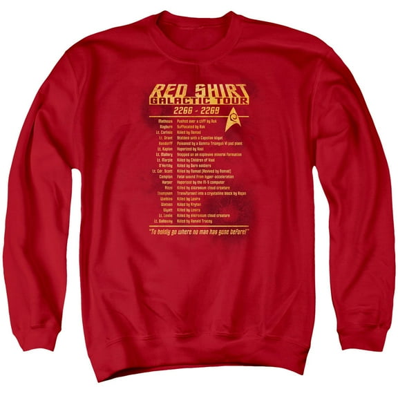 Star Trek - Red Shirt Tour - Crewneck Sweatshirt - X-Large